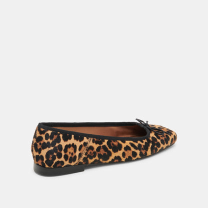 Anisa Ballet Flats DK LEOPARD CALF HAIR | Dolce Vita