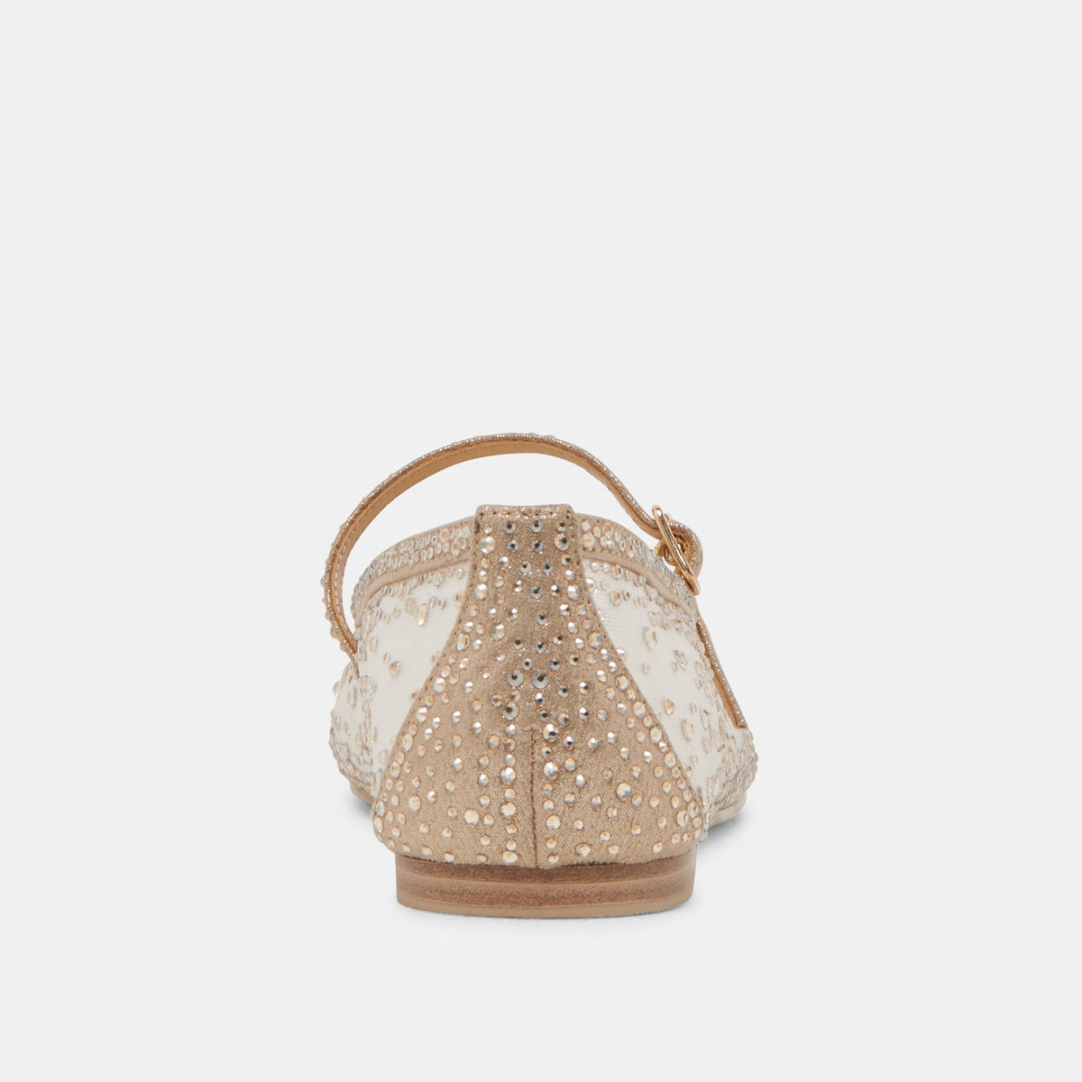 REYES CRYSTAL BALLET FLATS GOLD MESH | Dolce Vita