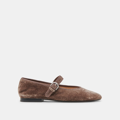 ROSLYN BALLET FLATS SMOKE VELVET | Dolce Vita