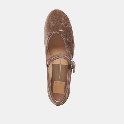 ROSLYN BALLET FLATS SMOKE VELVET | Dolce Vita