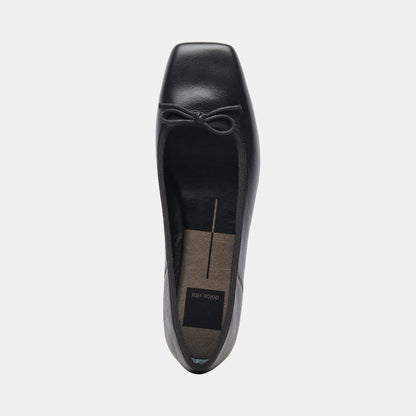 ANISA Ballet Flats Black Leather | Dolce Vita