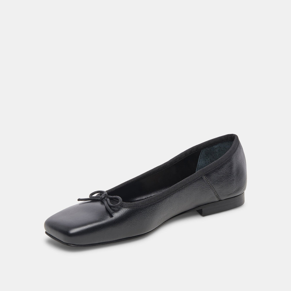 ANISA Ballet Flats Black Leather | Dolce Vita