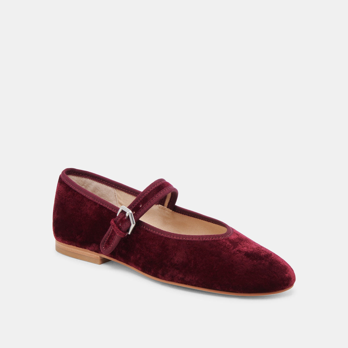 ROSLYN BALLET FLATS WINE VELVET | Dolce Vita