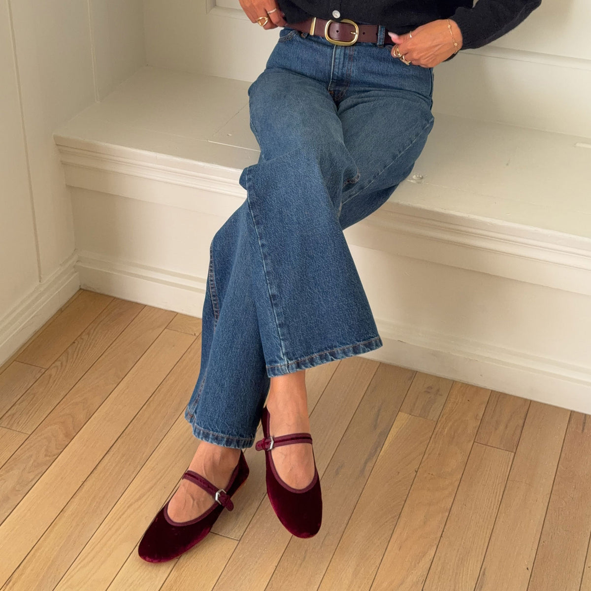 ROSLYN BALLET FLATS WINE VELVET | Dolce Vita