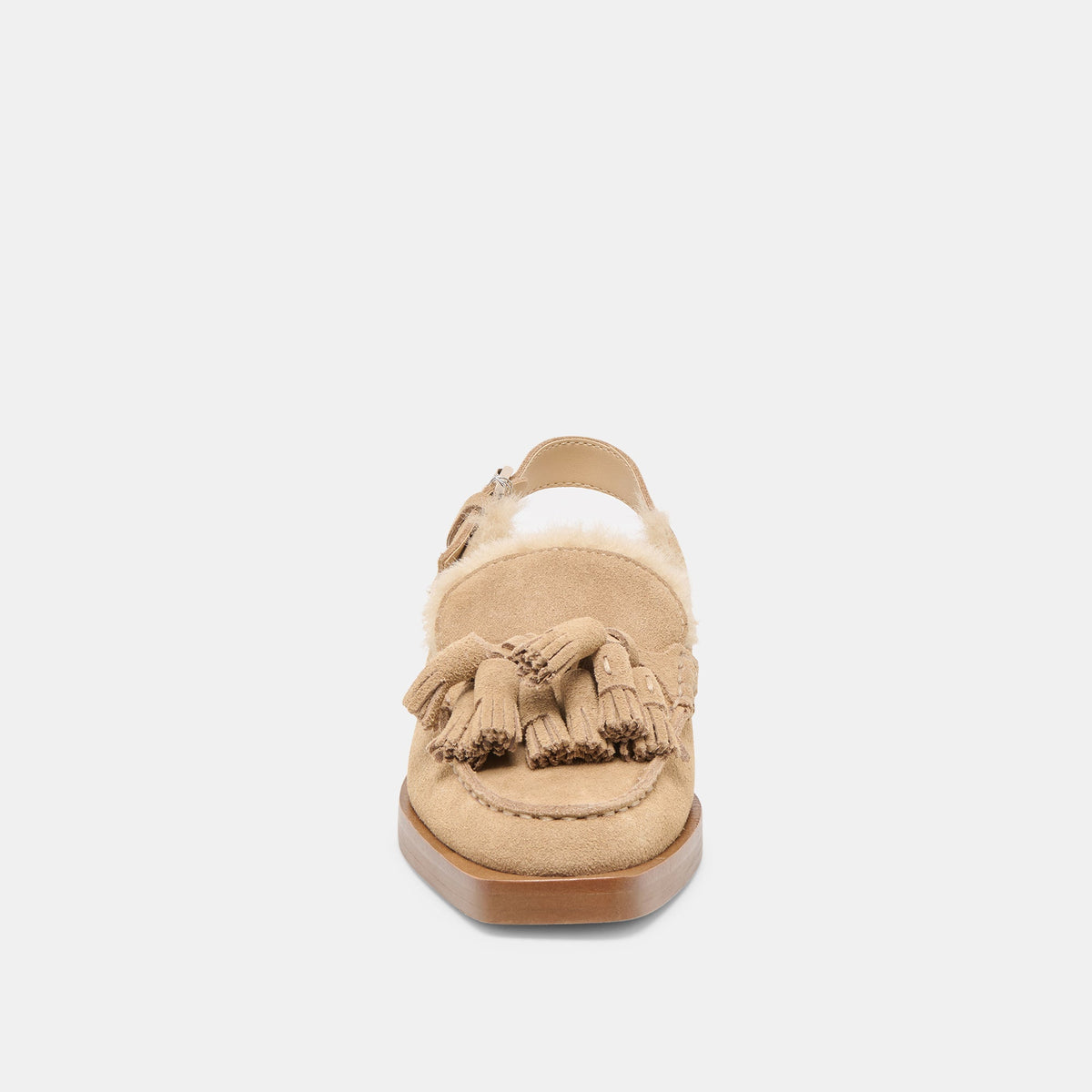 Hamlit Plush Dk Taupe Suede Loafers | Dolce Vita