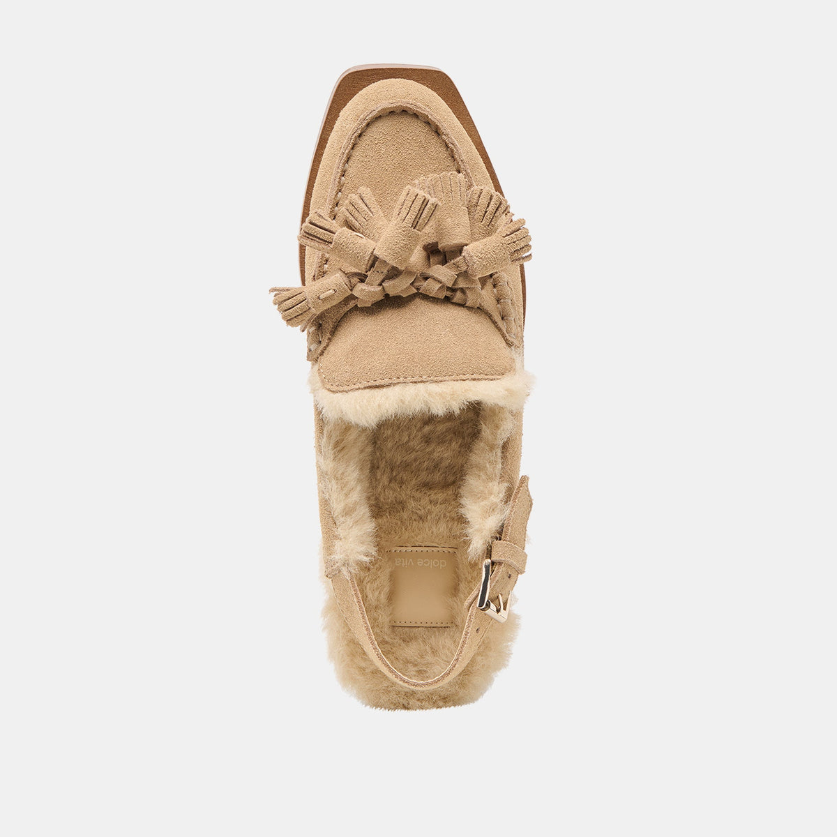 Hamlit Plush Dk Taupe Suede Loafers | Dolce Vita