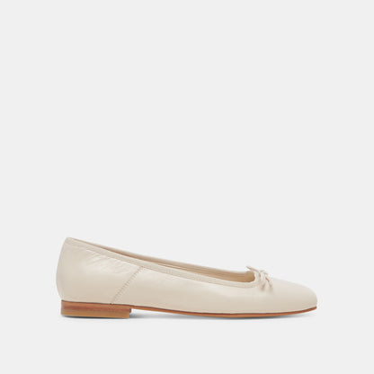Anisa Ballet Flats CREME CRINKLE PATENT | Dolce Vita