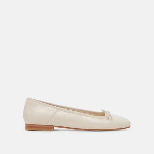 Anisa Ballet Flats CREME CRINKLE PATENT | Dolce Vita