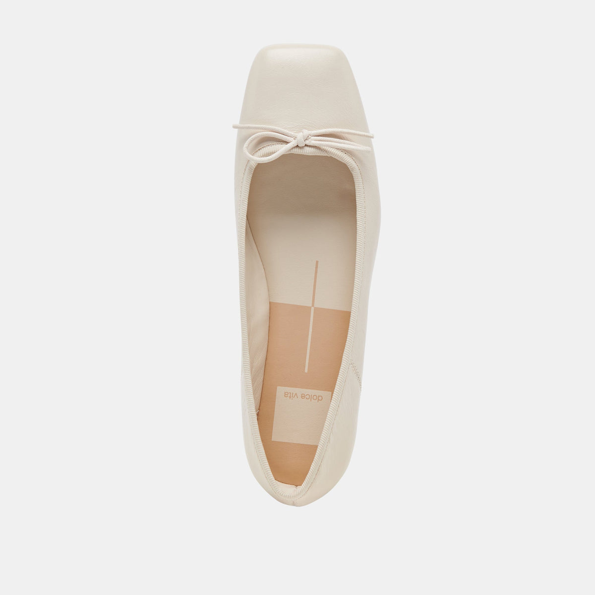 Anisa Ballet Flats CREME CRINKLE PATENT | Dolce Vita