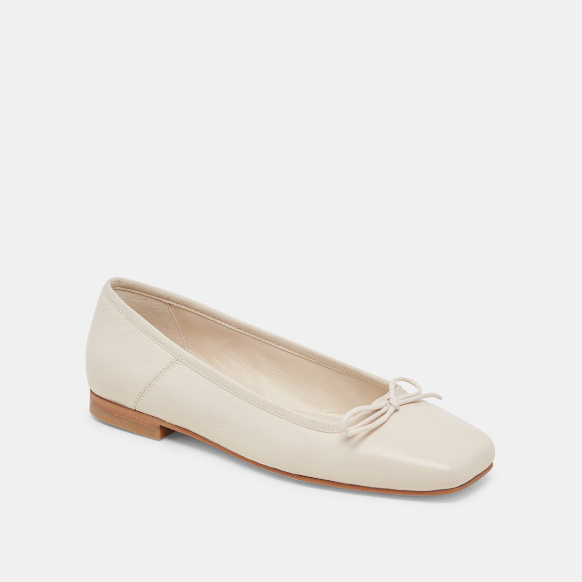 Anisa Ballet Flats CREME CRINKLE PATENT | Dolce Vita