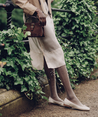 Anisa Ballet Flats CREME CRINKLE PATENT | Dolce Vita