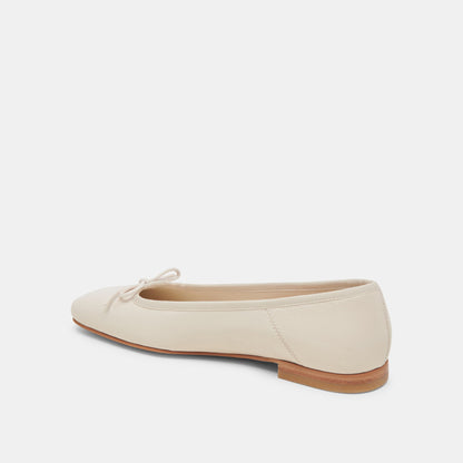 Anisa Ballet Flats CREME CRINKLE PATENT | Dolce Vita