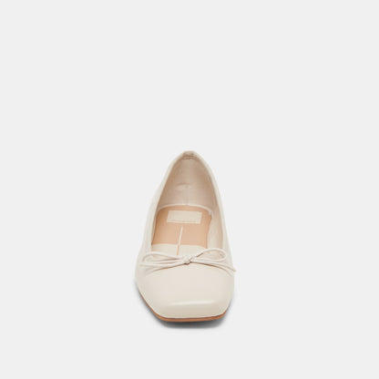 Anisa Ballet Flats CREME CRINKLE PATENT | Dolce Vita