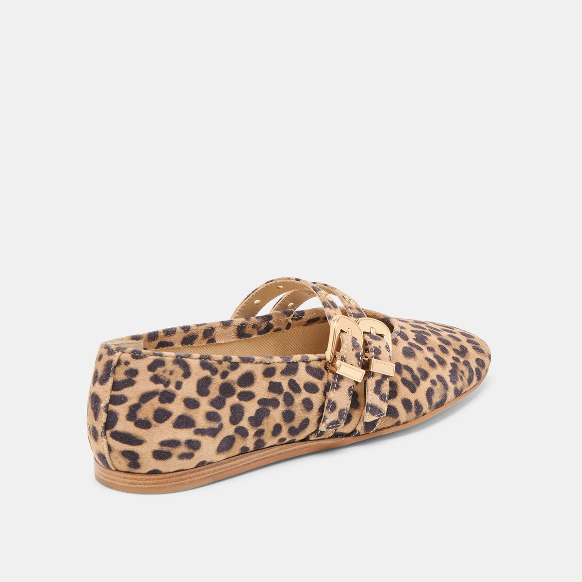 Baylee Grommet Dk Leopard Printed Suede Ballet Flats | Dolce Vita