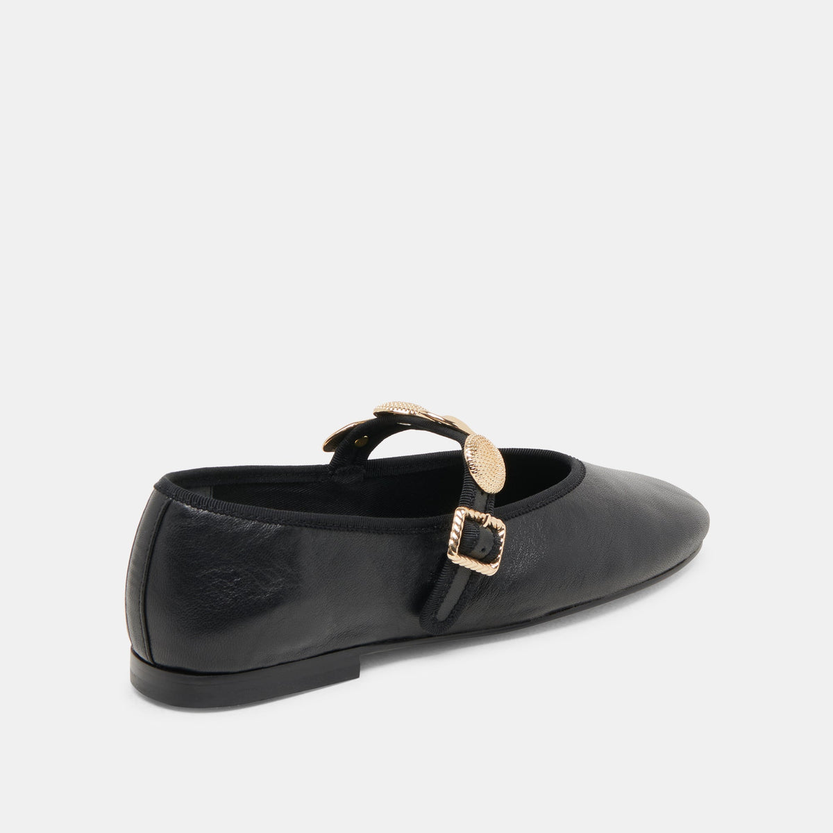 Relan Black Leather Ballet Flats | Dolce Vita
