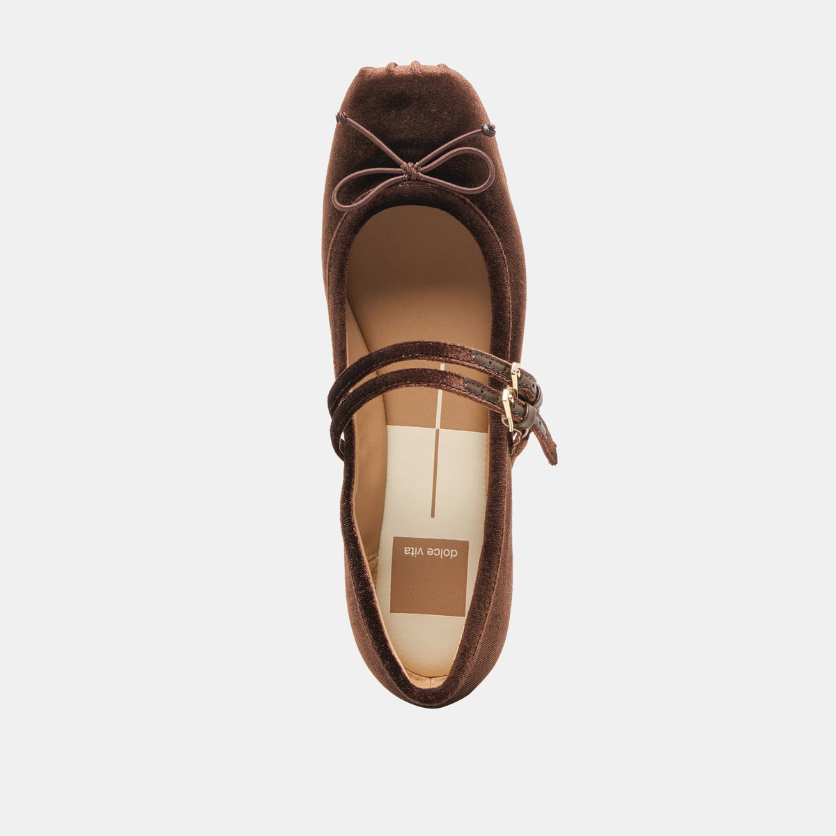 Gibsen Chocolate Velvet Ballet Flats | Dolce Vita