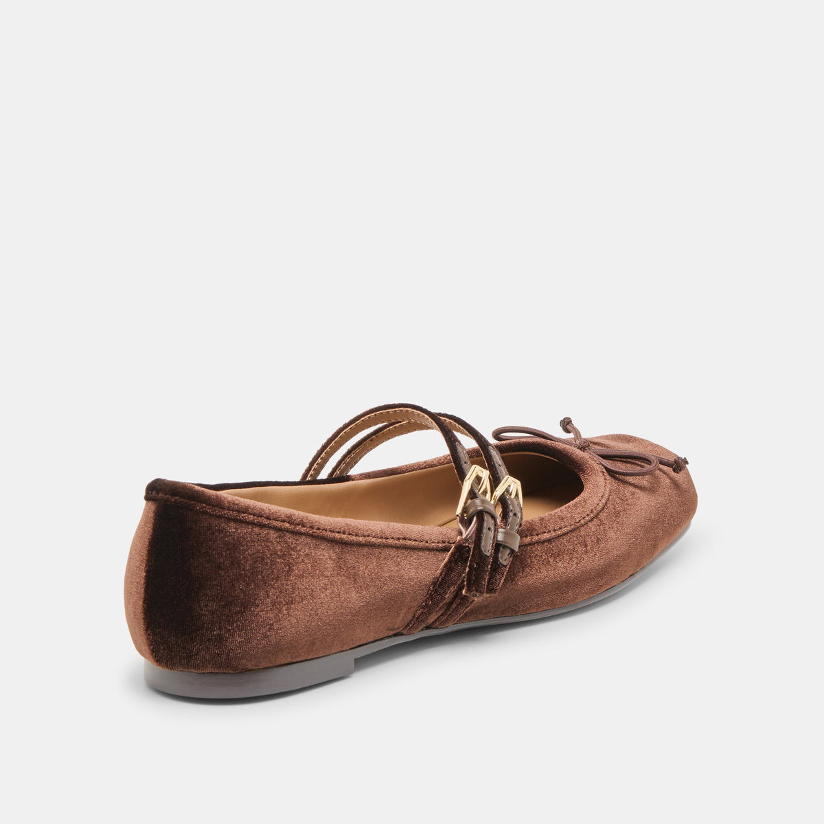 Gibsen Chocolate Velvet Ballet Flats | Dolce Vita