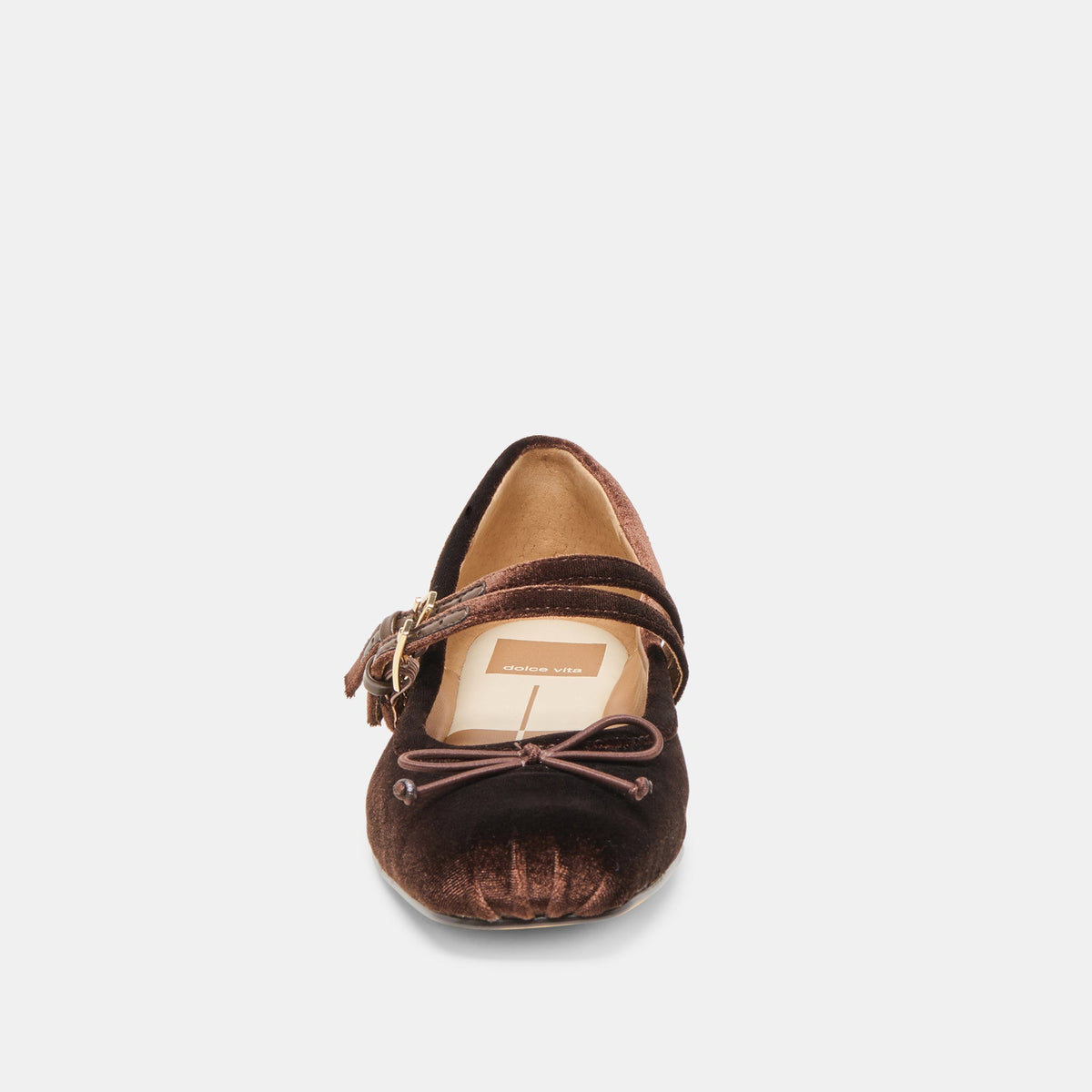 Gibsen Chocolate Velvet Ballet Flats | Dolce Vita