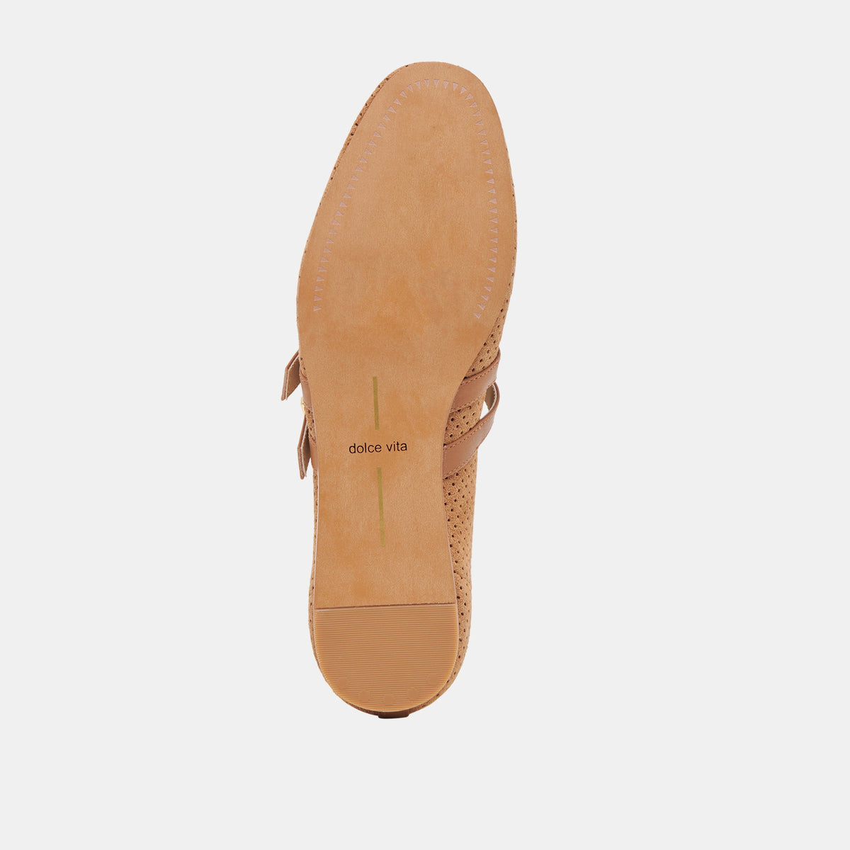 Baylee Pecan Perforated Suede Ballet Flats | Dolce Vita