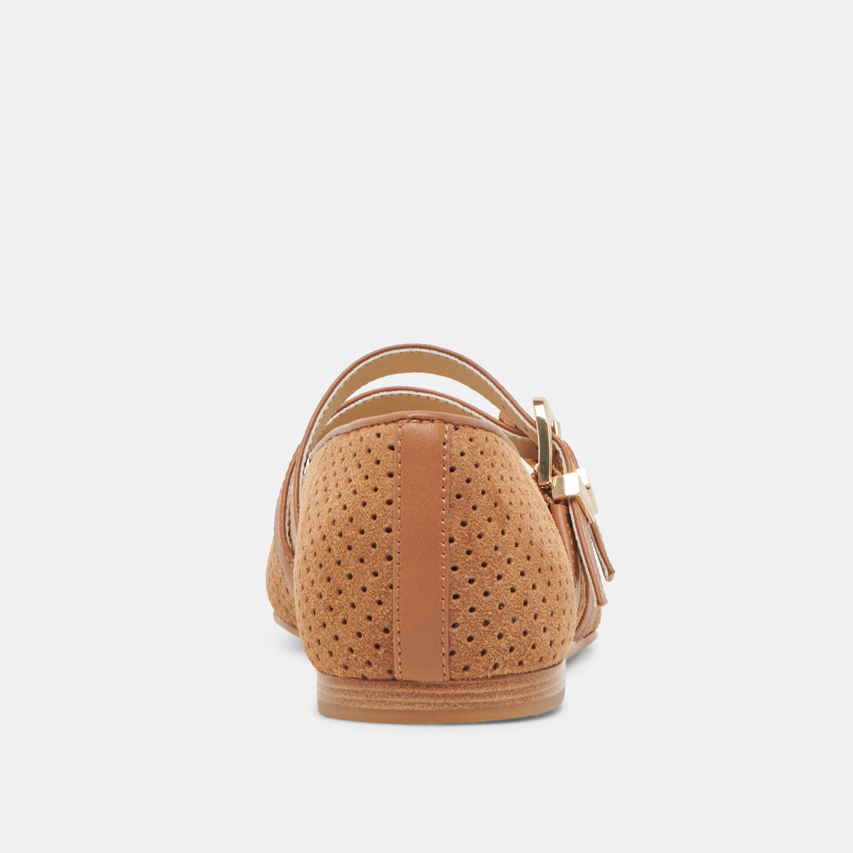 Baylee Pecan Perforated Suede Ballet Flats | Dolce Vita