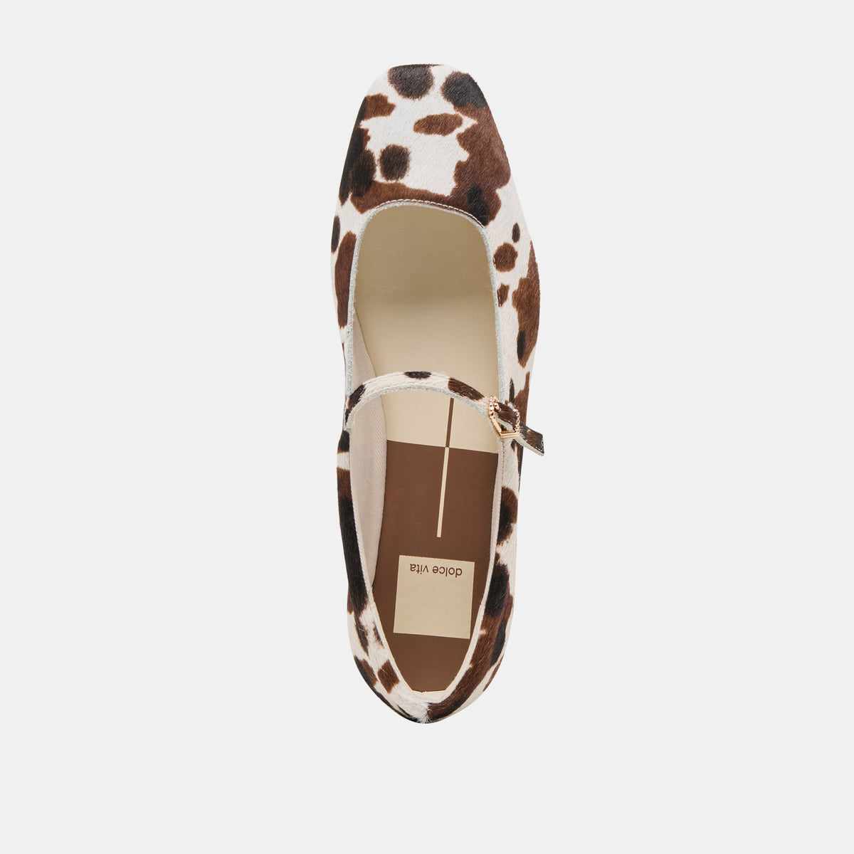 Reyes Cocoa Taurus Calf Hair Ballet Flats | Dolce Vita