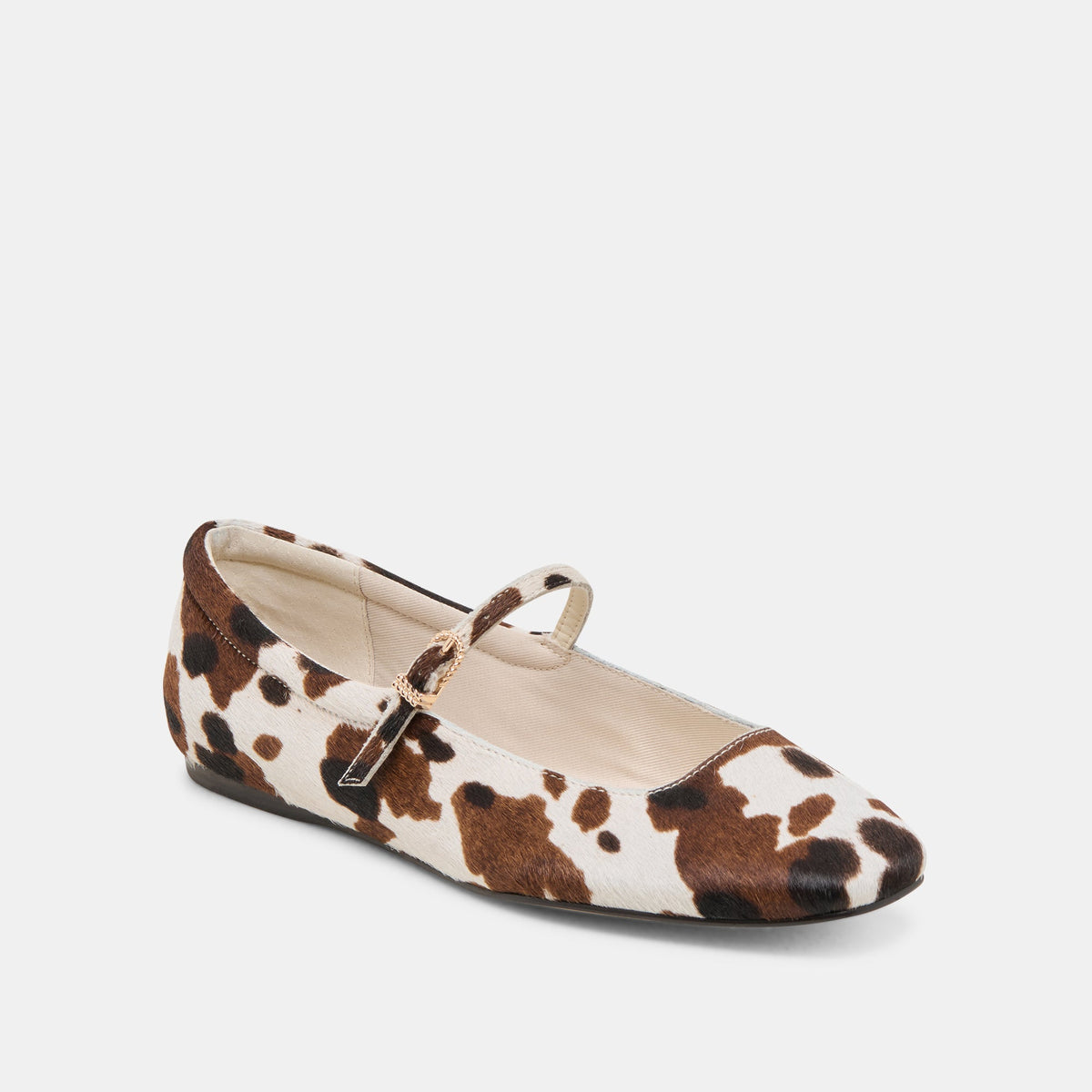 Reyes Cocoa Taurus Calf Hair Ballet Flats | Dolce Vita