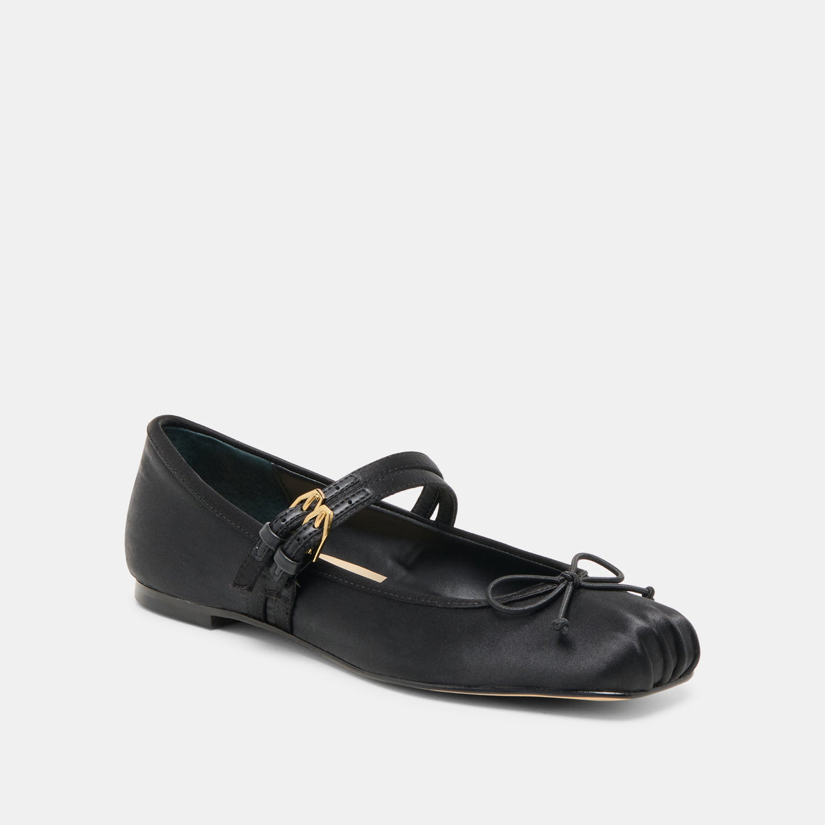 Gibsen Onyx Satin Ballet Flats | Dolce Vita