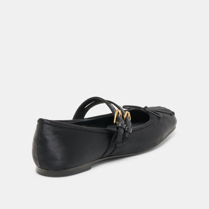 Gibsen Onyx Satin Ballet Flats | Dolce Vita