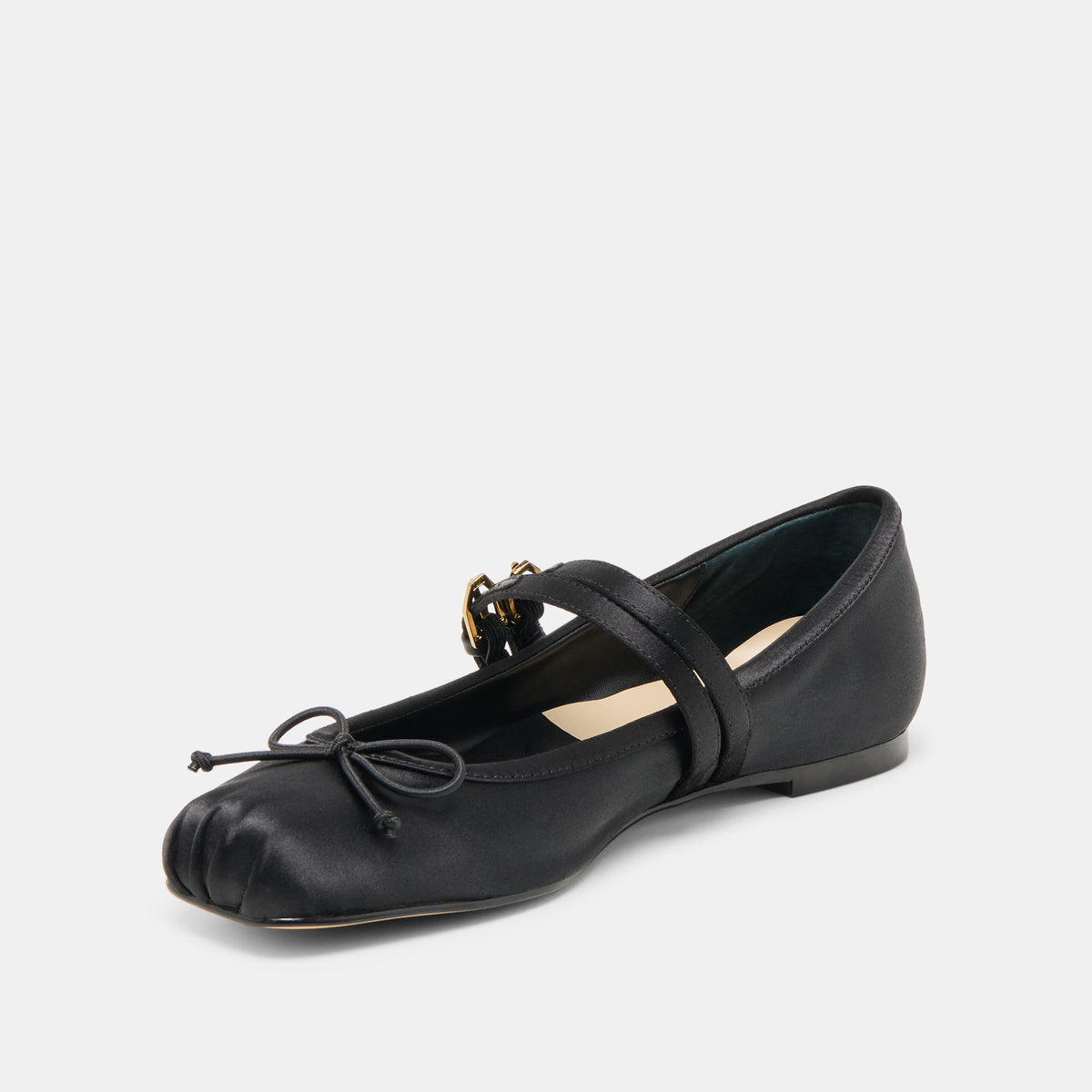 Gibsen Onyx Satin Ballet Flats | Dolce Vita
