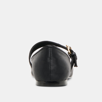 Gibsen Onyx Satin Ballet Flats | Dolce Vita