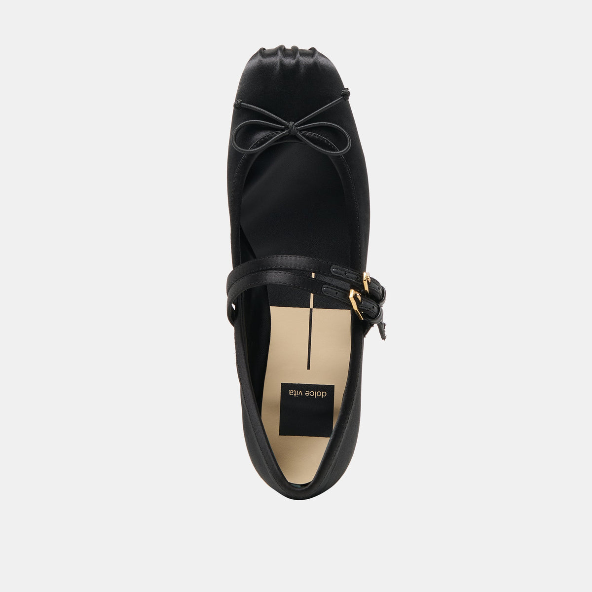 Gibsen Onyx Satin Ballet Flats | Dolce Vita