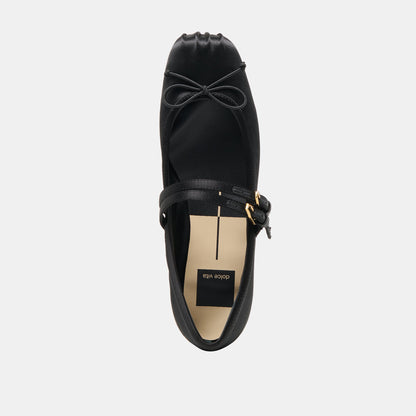 Gibsen Onyx Satin Ballet Flats | Dolce Vita