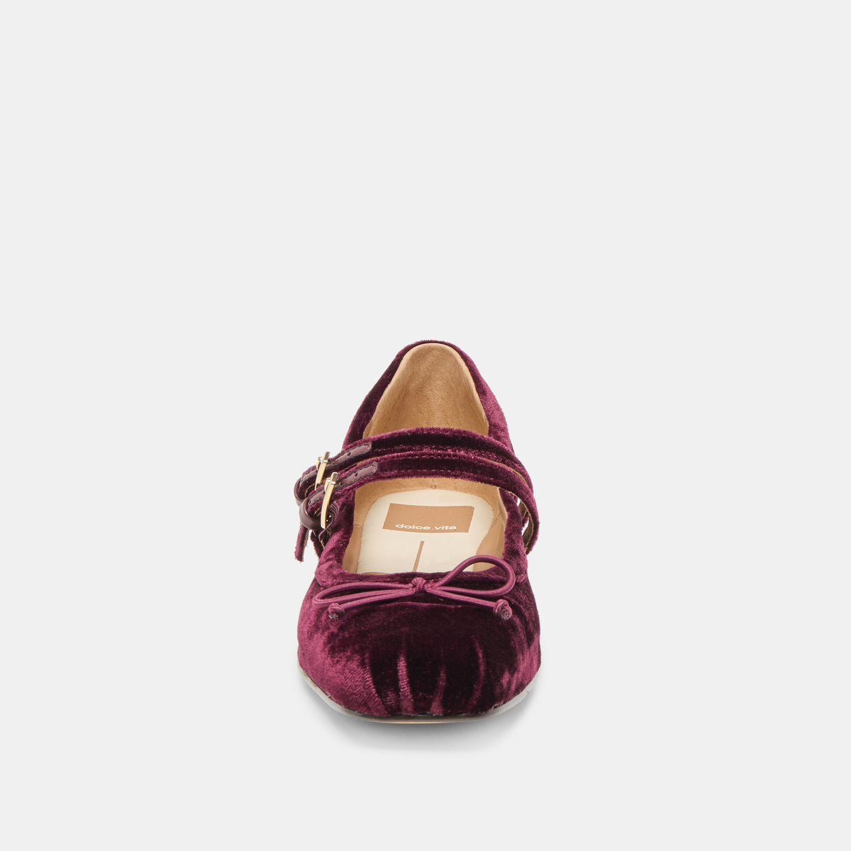 Gibsen Burgundy Velvet Ballet Flats | Dolce Vita