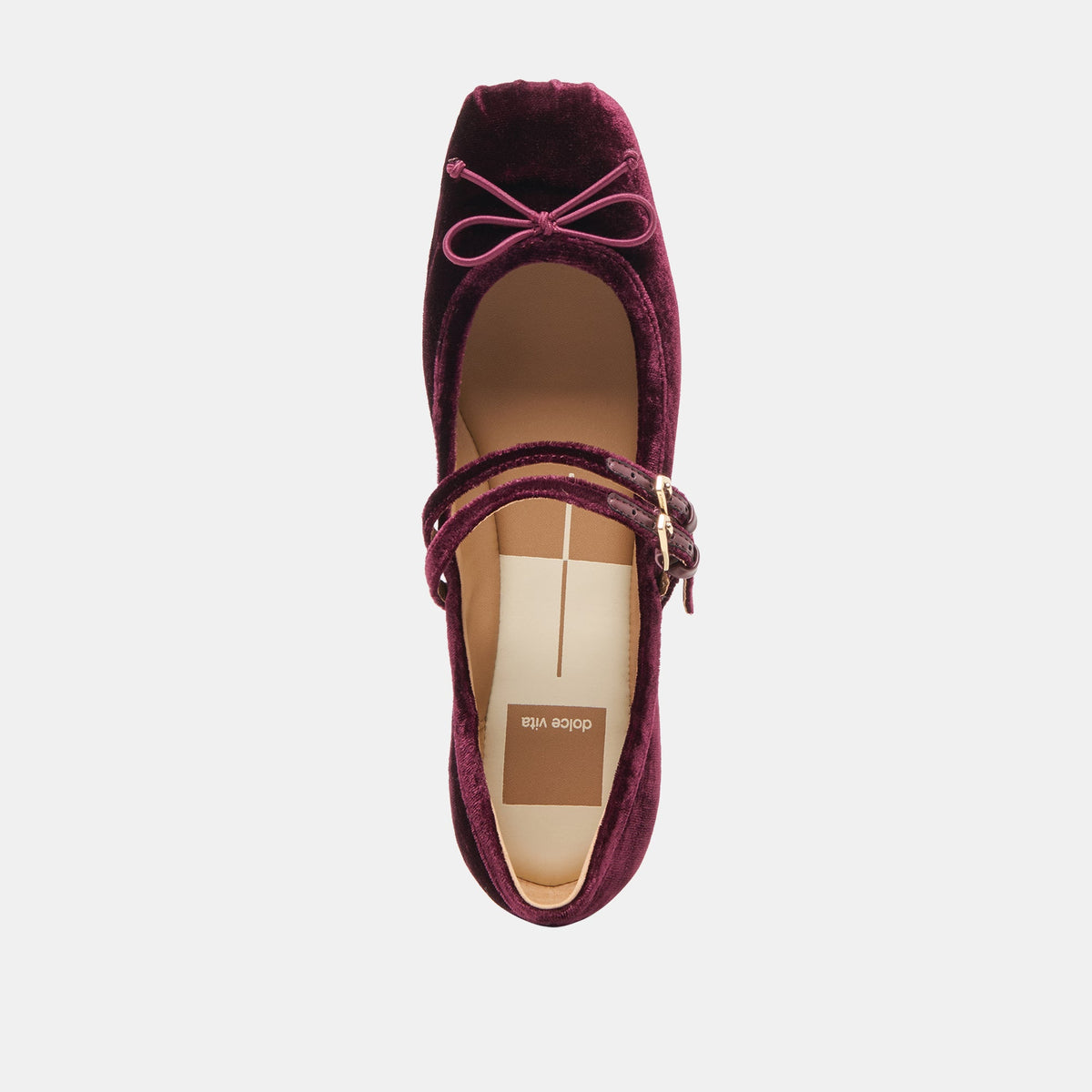 Gibsen Burgundy Velvet Ballet Flats | Dolce Vita