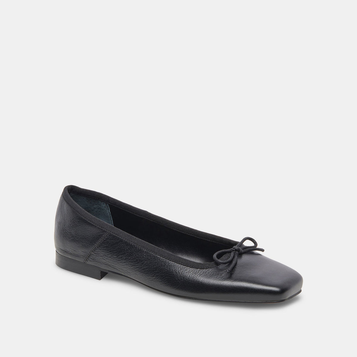 ANISA Wide Black Leather Ballet Flats | Dolce Vita