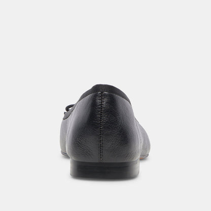 ANISA Wide Black Leather Ballet Flats | Dolce Vita