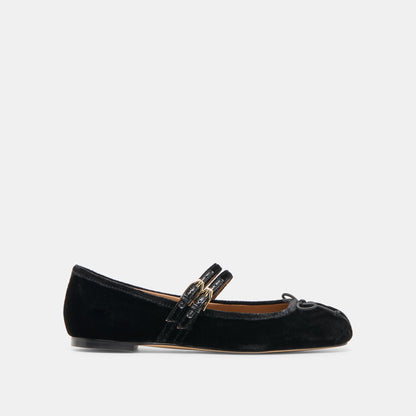 Gibsen Nero Velvet Ballet Flats | Dolce Vita