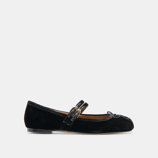 Gibsen Nero Velvet Ballet Flats | Dolce Vita