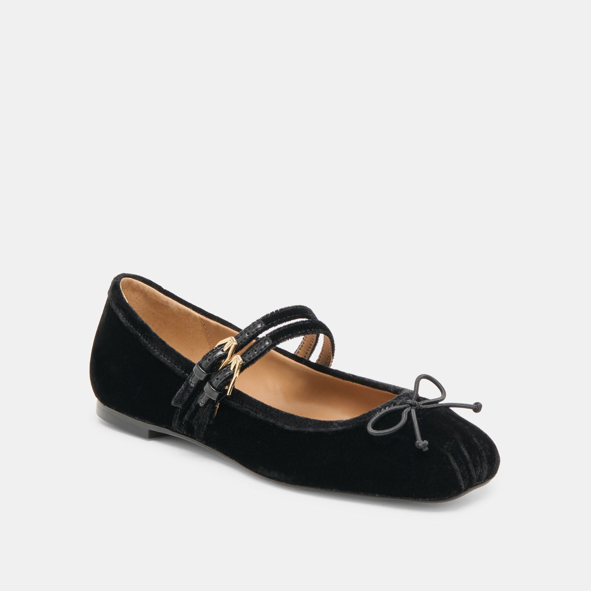 Gibsen Nero Velvet Ballet Flats | Dolce Vita