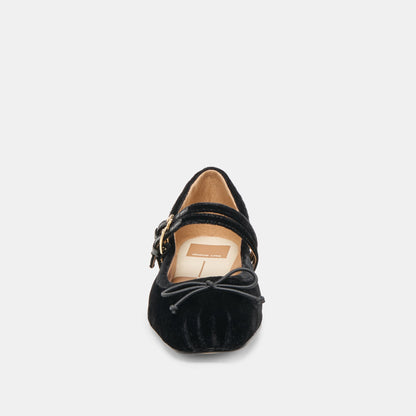 Gibsen Nero Velvet Ballet Flats | Dolce Vita