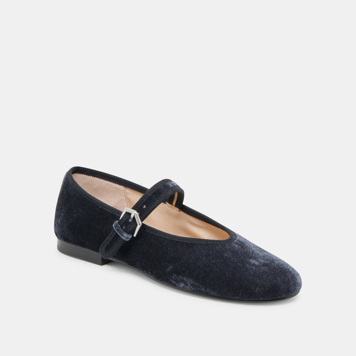 ROSLYN BALLET FLATS DUSTY BLUE VELVET | Dolce Vita