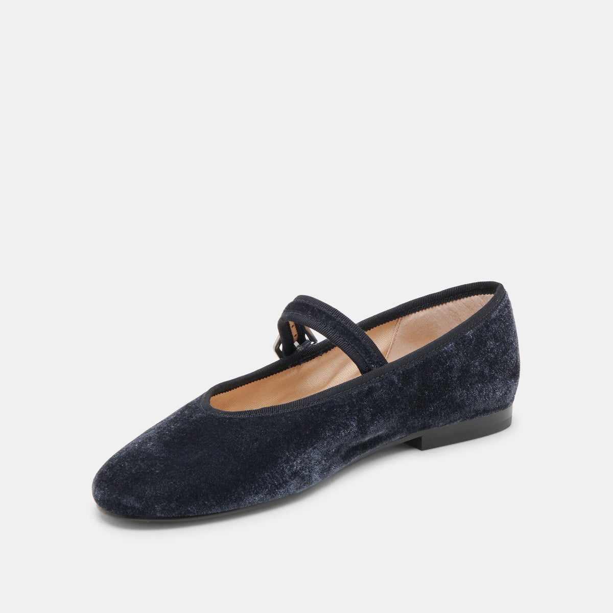 ROSLYN BALLET FLATS DUSTY BLUE VELVET | Dolce Vita