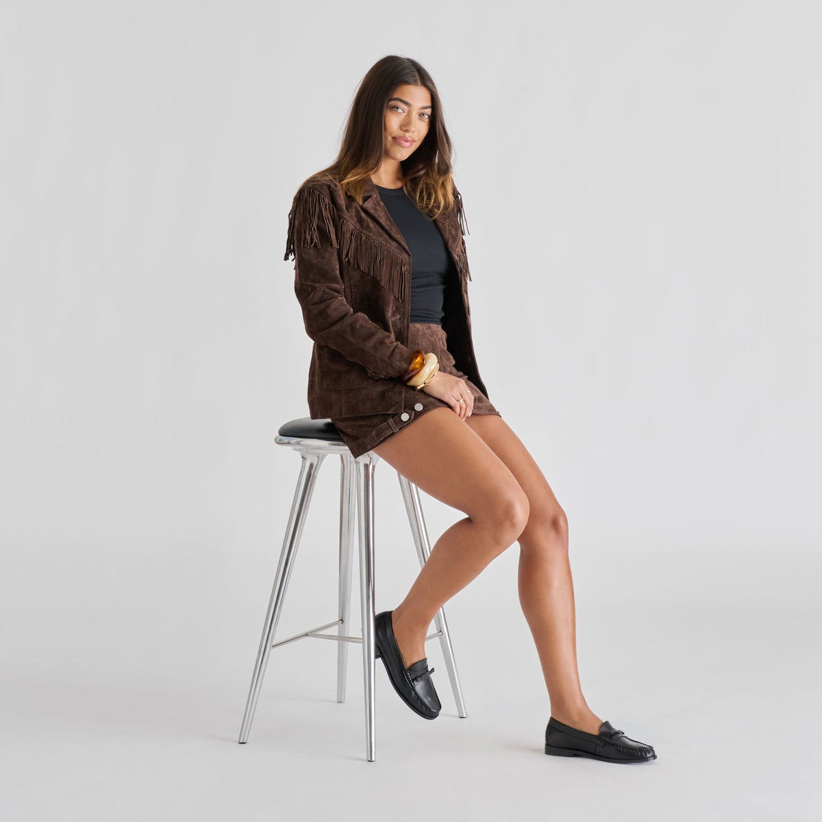 Barney Black Leather Loafers | Dolce Vita