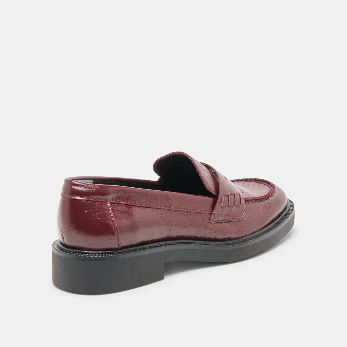 Tiggy Oxblood Crinkle Patent Loafers | Dolce Vita