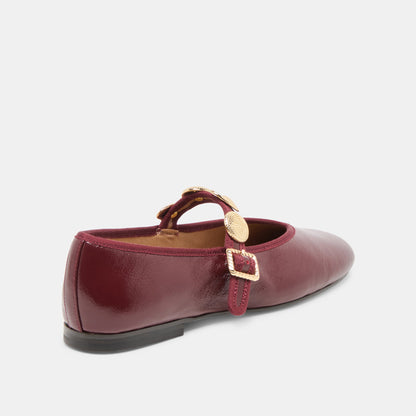 Relan Oxblood Leather Ballet Flats | Dolce Vita