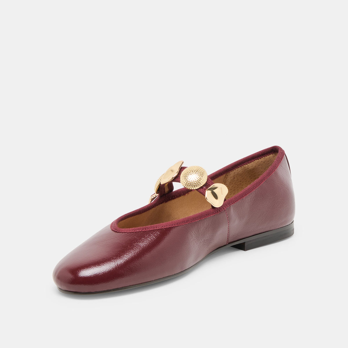 Relan Oxblood Leather Ballet Flats | Dolce Vita