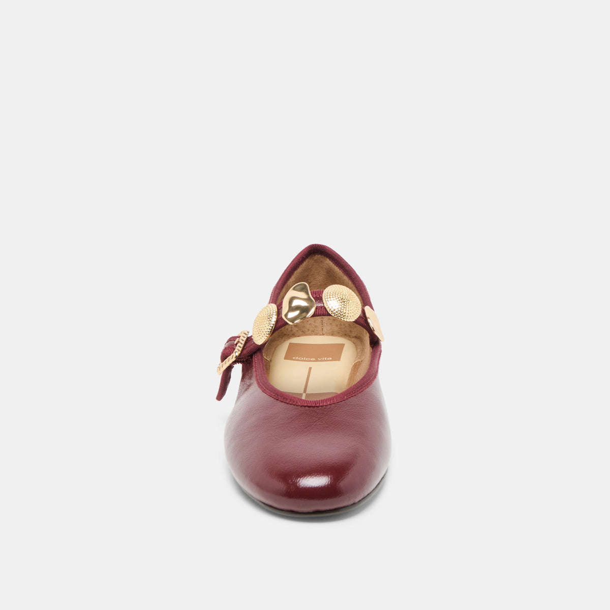 Relan Oxblood Leather Ballet Flats | Dolce Vita