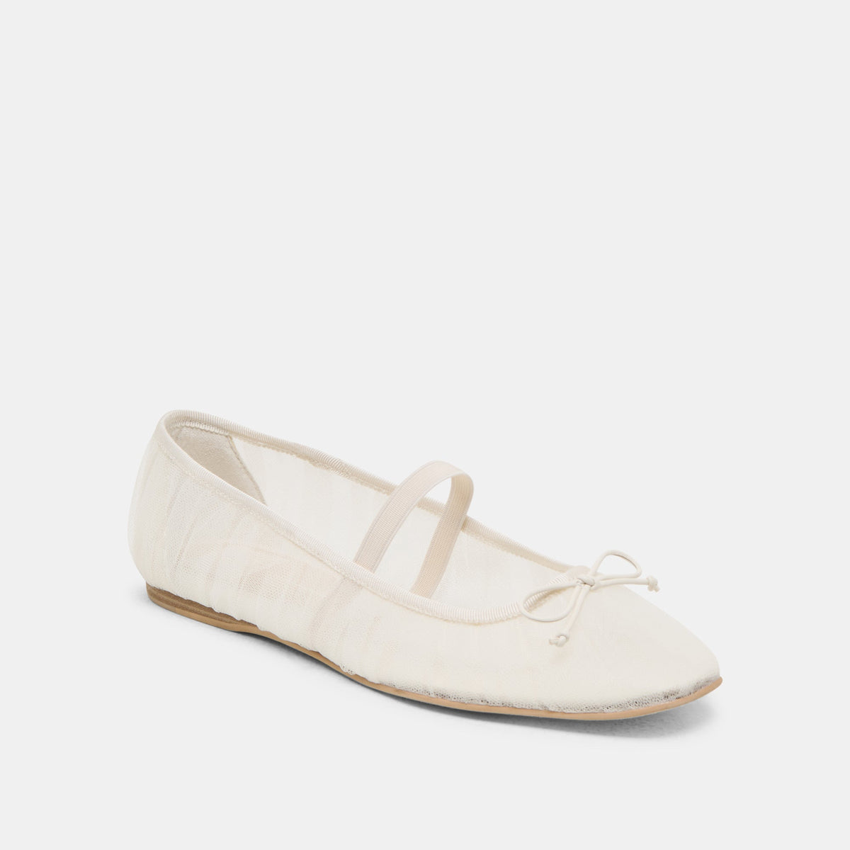 Raeven White Tulle Ballet Flats | Dolce Vita