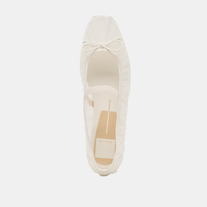 Raeven White Tulle Ballet Flats | Dolce Vita