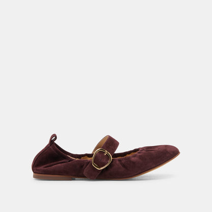 CAELY BALLET FLATS MULBERRY SUEDE | Dolce Vita